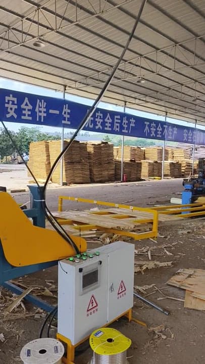80米刨板机叠板码垛连续运行